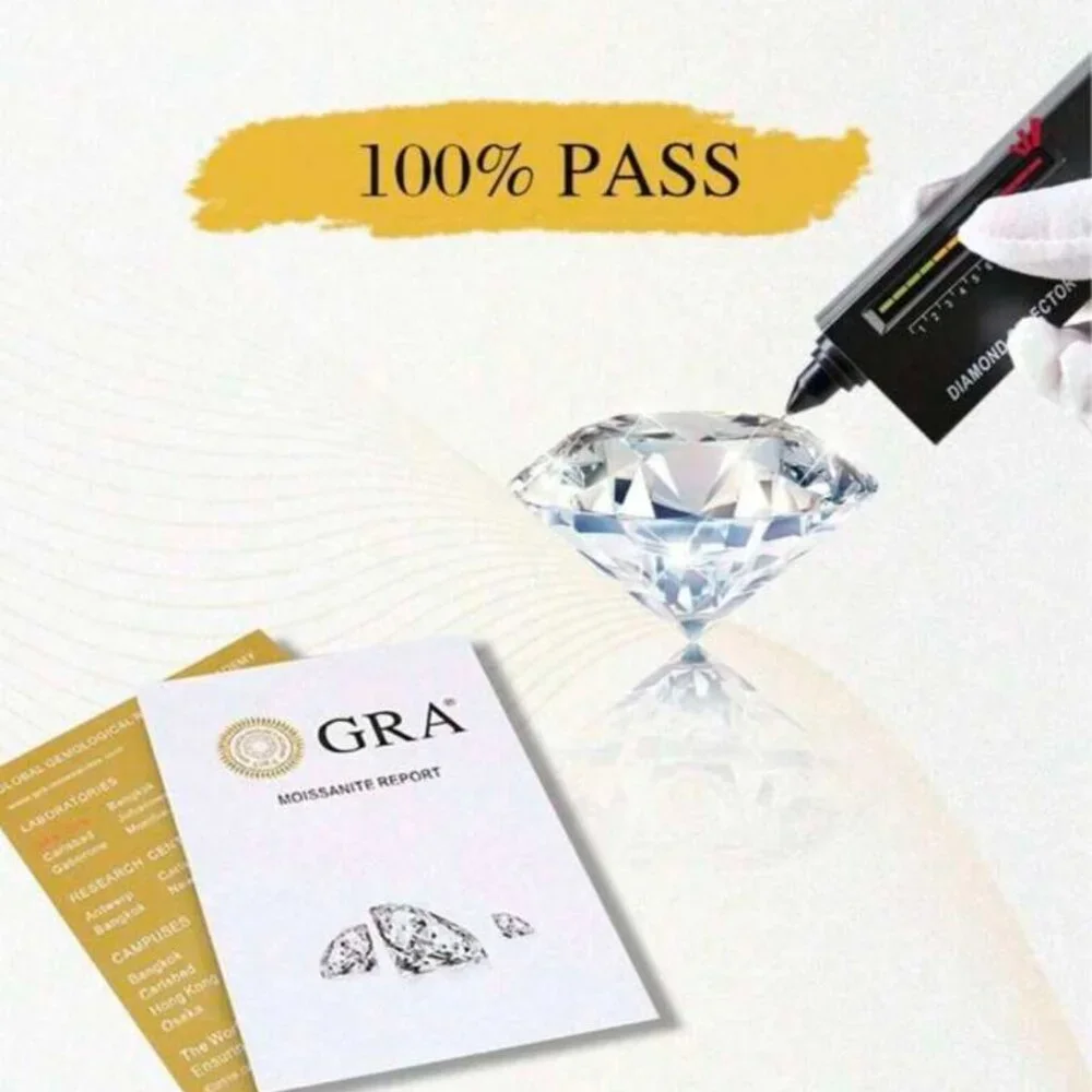 CERTIFIED Elegant Moissanite Diamonds - Shine Bright This Valentine's Day - Picture 6 of 6